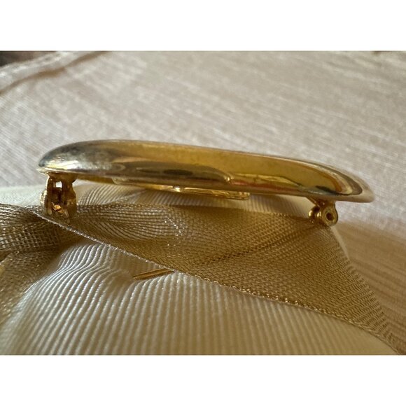 Vintage Gold-Tone Swirl Brooch PinCraft bor Collect - Picture 5 of 10